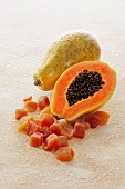 Papaya, fresh and dried