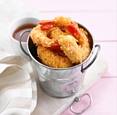 Coconut prawns with a chilli dip
