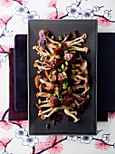 Beef teriyaki with mushrooms (Japan)