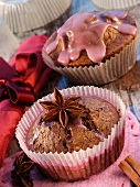 Mulled wine muffins with star anise for Christmas