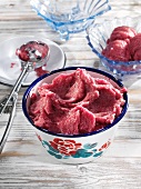 Pear and red wine sorbet