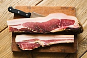 Back bacon and streaky bacon