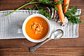 Carrot and lentil soup