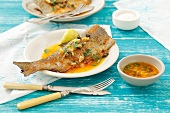 Trout with capers and pepper sauce