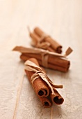 Cinnamon sticks, tied in a bundle
