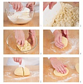 Shortbread dough being made