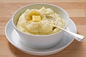 Mashed potatoes with a knob of butter