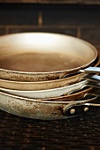 Stack of Pans on Cooking Surface