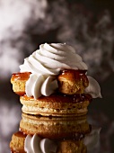 A Saint Honore tart with cream