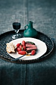 Flank steak with tomato confit