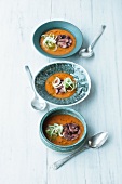 Tomato soup with fennel and pulpo aspic