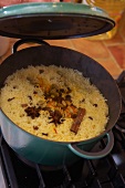 Spiced rice with saffron and star anise (India)