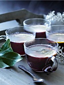 Cups of berry punch