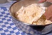 Gnocchi dough being made