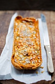 Cheese quiche with sunflower seeds