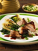 Braised pork with bok choy and rice (China)