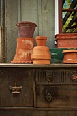 Variety of Garden Clay Pots on a Table