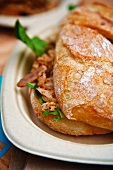 Pork Sandwich on Ciabatta Bread