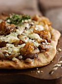 Caramelised onion and cheese pizza