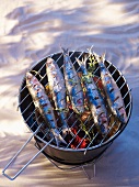 Sardines on a barbecue