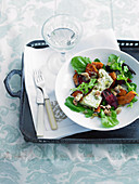 Rosted vegetable salad with herb ricotta