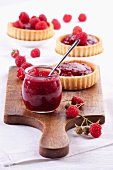 Raspberry jam and tartlets