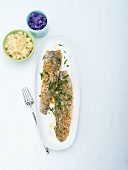 Trout with nut panade