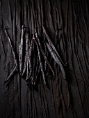 Several vanilla pods