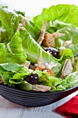 Caesar salad with olives