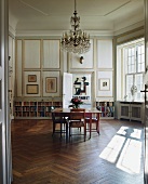 View of dining area in grand interior