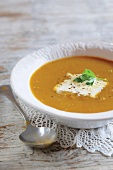 Cream of roasted vegetable soup
