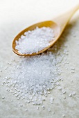 Coarse salt with spoon