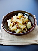 Celery salad with chopped walnuts