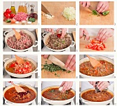 Making chili con carne