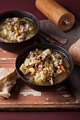Oxtail soup with pearl barley
