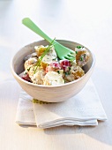 Potato salad with radishes and chives