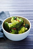 Broccoli with garlic and chillis