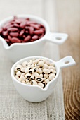Black-eyed peas and kidney beans