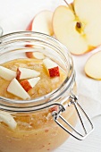 Apple sauce with pieces of fresh apple