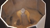 Espresso being made in an espresso maker