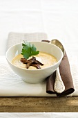 Potato soup with porcini mushrooms and parsley