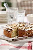 An apple and pine nut cake