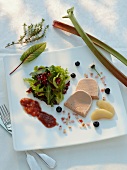 Liver pate with a salad garnish