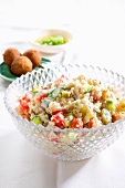 Quinoa salad with falafel