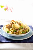 Pappardelle pasta with mushroom sauce
