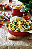 Cavolfiore alla calabrese (cauliflower with anchovies and chillis)
