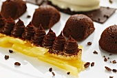 Marinated pineapple with vanilla and mint chocolate