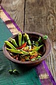 Indian okra medley (Ayurvedic cuisine)