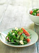 Watermelon and feta cheese salad