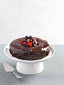 Chocolate cake with fresh berries